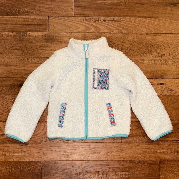 Cat & Jack Faux Sherpa Girls Zippered Jacket - Size S (6/7) - Picture 1 of 16